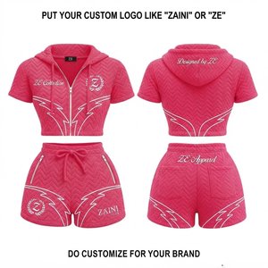 Premium Quality 220g Quilted Spandex/Nylon Halter Strap High Waist <b>Booty</b> Shorts Pink Short Set Four-Way Stretch Eco-Friendly - Product Image 1