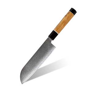 Ensemble de couteaux de cuisine professionnels de style japonais en acier Damas, couteaux de chef faits à la main, manche en bois, fabricant d'ustensiles de cuisine - Product Image 6
