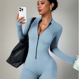 Mono Deportivo de Manga Larga con Cierre para Mujer, Forrado de Felpa, Cálido, Ajustado, Elegante, para Gimnasio, Entrenamiento, Fitness y Uso Diario - Product Image 5