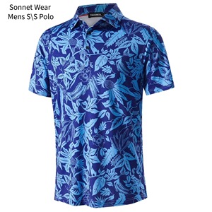 Mens AOP Printed Polo shirts - Product Image 4