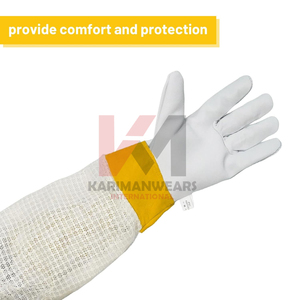 Bee Keeping <b>Gloves</b> Reinforced Leather Protective <b>Gloves</b> Long Sleeve Sting Protection for Beekeepers OEM - Product Image 6