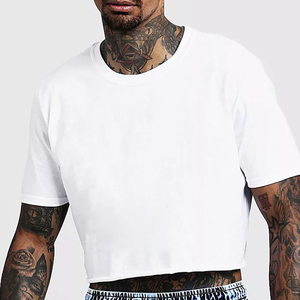 High Quality Heavyweight <b>Men's</b> <b>Crop</b> T-shirts <b>Top</b> Selling Tshirt Custom Cropped T Shirt <b>for</b> <b>Men</b> - Product Image 5
