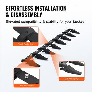 Benna per Trattore Resistente da 66 Piedi con 8 Denti, Capacità di Carico di 4560 Libbre per Trattori e Minipale - Product Image 3