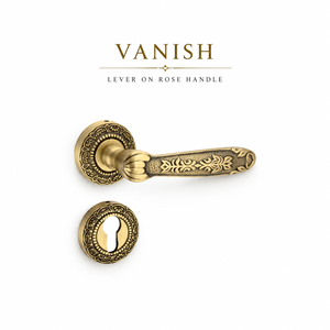Poignée de porte décorative à levier finition mate antique sur roseau, pour portes résidentielles, commerciales, intérieures et architecturales - Product Image 3