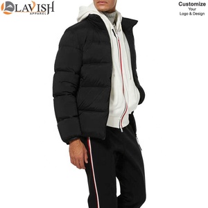 Veste bulle d'hiver unisexe de grande taille avec logo personnalisé pour hommes Vente en gros de tissu tissé à col montant style mode - Product Image 2