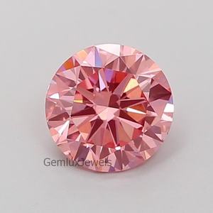 Diamante Cultivado en Laboratorio de Corte Redondo de 3 Quilates, Color Rosa Intenso, Certificado IGI, Claridad VS, Diamante Suelto, Precio de Venta al Por Mayor - Product Image 1