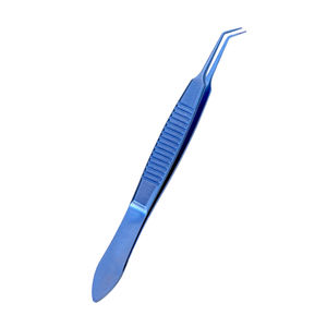 Pinzas Anguladas para Microcirugía Ocular, Recubiertas de Azul, Acero Alemán, Instrumento Oftálmico para Microcirugía - Product Image 2