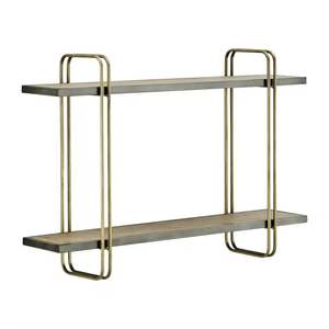 Étagère murale moderne en or, cadre métallique, étagères flottantes multi-niveaux, présentoir blanc, organisateur décoratif pour la maison - Product Image 4