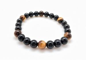 Pulseras Ajustables Elásticas con Cuentas de Piedra de Ojo de Tigre Natural, Cristal Curativo, Resistentes a la Fatiga, para Hombre y Mujer, OFERTA - Product Image 2