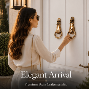 Battant de porte artisanal en laiton de qualité supérieure – Accessoire décoratif de style antique pour porte d'entrée, idéal pour les maisons patrimoniales et rustiques - Product Image 5