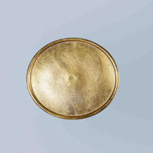 Tables basses Kylo traditionnelles en aluminium rondes, plaquées or antique, tables basses en aluminium moulé - Product Image 3