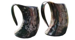 Jarra de Cerveza Tradicional de Cuerno de Búfalo, Hecha a Mano, Duradera, Ecológica, 500 ml, Taza Natural para Uso en el Hogar, Bar o Cocina, Precio Razonable - Product Image 3