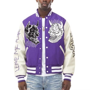 Chaqueta Varsity de Moda para Hombre, Manga Larga, Estilo Casual de Invierno, Chaqueta de Béisbol, Chaqueta Varsity Bordada al por Mayor - Product Image 1