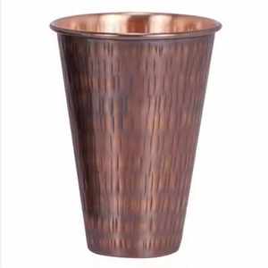 Taza de Cobre Puro de Gran Capacidad, Diseño Moderno con Pajita, Regalo de Aniversario, Beneficios Ayurvédicos para la Salud, Hecho a Mano en India - Product Image 1
