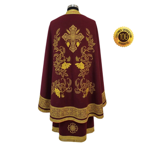 Ensemble de Vêtements Liturgiques pour Prêtre Orthodoxe, Robe d'Église en Satin Brodé de Motifs Floraux, Vêtement Religieux pour Hommes, Vente en Gros - Product Image 5