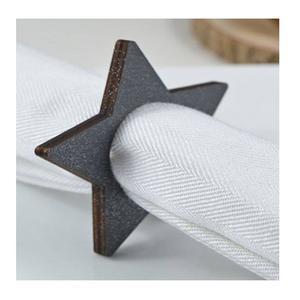 Anillo para Servilletas Estrella Dorada Hecho a Mano con Textura Martillada, Elegante Accesorio de Mesa para Decoración de Bodas, Fiestas y Festividades. - Product Image 3