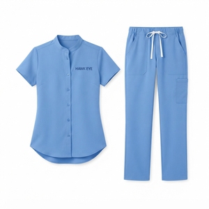 Ensemble d'uniformes médicaux pour femmes, deux pièces, vêtements de travail pour infirmières, haut et pantalon - Product Image 1