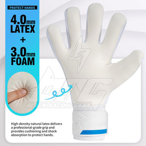 Customized Football Goalkeeper <b>Gloves</b> Custom Professional High Grip German Latex Palm Match Training Finger Guard Breathable - Product Image 3