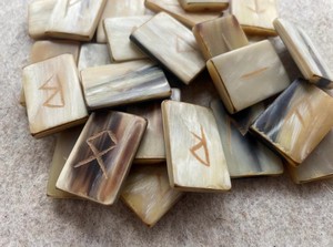 Juego de Runas de Cuerno, Piedras de Adivinación Nórdicas Hechas a Mano, Juego de Regalo Espiritual para la Adivinación de la Fortuna - Product Image 3