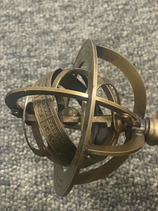 Sphère armillaire antique en laiton, globe nautique, décoration de table - Product Image 4