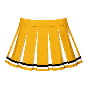 Ensemble d'uniformes de cheerleading jaune doré, haut sans manches à col en V, jupe plissée, tenue de danse pour équipe sportive, entraînement, vêtements de sport - Product Image 6