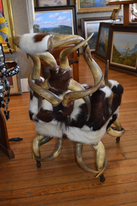 Fauteuil d'appoint sculpté en corne de buffle, meuble décoratif en bois vintage fait main de NEHA ENTERPRISES - Product Image 2