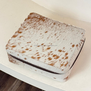 Nouvelle boîte à bijoux de voyage en cuir de vachette véritable personnalisée boîte à bijoux de grande taille pour le stockage organisateur de bijoux pour les femmes - Product Image 4