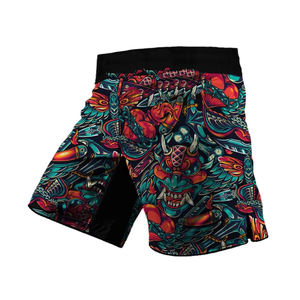 Pantalones Cortos de Muay Thai Azul Marino Satinados, Pantalones Profesionales de Kickboxing con Cintura Ancha, Equipamiento Deportivo, Pantalones Cortos Personalizados - Product Image 5