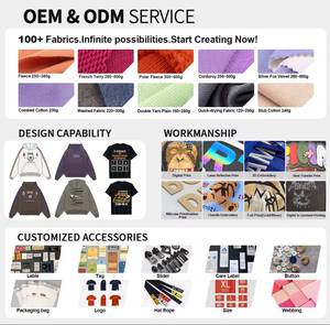 Ensemble survêtement streetwear OEM personnalisé, hiver, numérique, oversize, avec strass, respirant, à fermeture éclair, sweat à capuche et pantalon de survêtement, marque privée - Product Image 4
