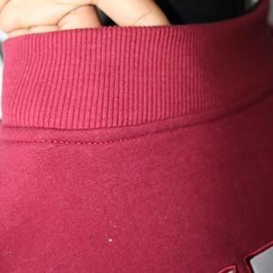 HAMPDEN SYDENY BROWN <b>Mock</b> <b>Neck</b> Sweatshirt 100% GREY Applique Embroidery wide <b>neck</b> Sweatshirt Finer Threads - Product Image 6