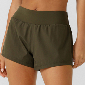 Shorts de survêtement pour femmes, grande taille, coupe confortable, couleur unie, marque tendance, étiquette personnalisée, coupe régulière - Product Image 1