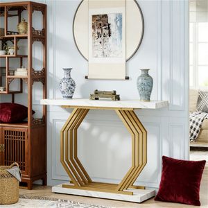 <b>Console</b> <b>Table</b> with Metal Base for <b>Sofa</b> Display or Entrance Durable and Stylish <b>Console</b> <b>Tables</b> - Product Image 3
