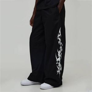 Screen Printed Custom Men's Jogger Personalized Long <b>Sleeve</b> Streetwear OEM Casual Wear Custom Design Apparel Bottom Clothing - Product Image 1
