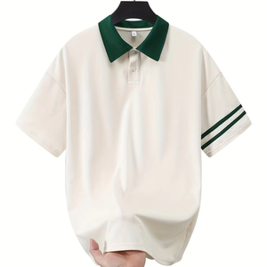 Chemise de golf en coton pour homme, style décontracté, personnalisable, respirante, en piqué, à manches courtes, couleur unie, fabriquée au Bangladesh - Product Image 1