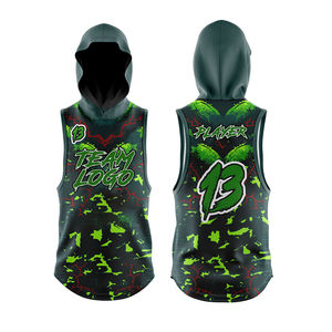 Tenues de football 7v7 sans manches respirantes sublimées pour adultes, 100 % polyester, personnalisables pour équipes - Product Image 2