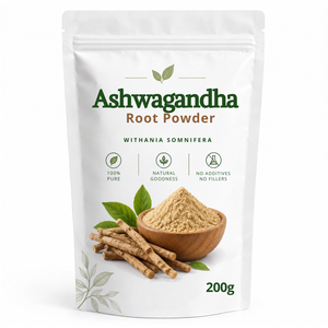 Polvo de Raíz de Ashwagandha 100% Natural de Marca Privada, 200g, Polvo de Raíz de Ashwagandha de Calidad Premium, Proveedor a Granel de la India - Product Image 1