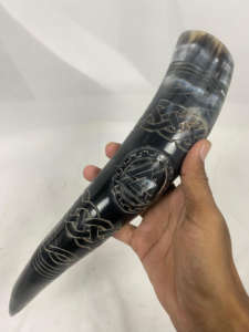 ฮอร์นไวกิ้งขัดสัตว์ทำจากไม้ธรรมชาติเป็นมิตรต่อสิ่งแวดล้อมใส่อาหารได้เป็นของขวัญแต่งงาน - Product Image 3