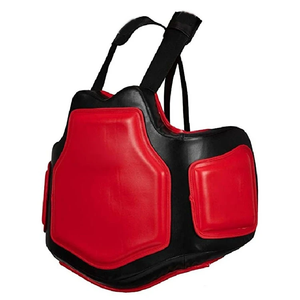 Top Selling High Quality Black Leather & PU MMA Kick Boxing Thai Body <b>Protector</b> Chest Guard Breathable Lightweight - Product Image 5