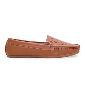 WN4315 Mocassin marron Robes de cocktail Mocassin élégant de couleur marron - Product Image 3