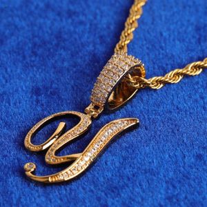 A-Z Alphabet <b>Initial</b> Heart Hook Cursive Letter Pendant CZ <b>Necklace</b> Women Letters Pendants - Product Image 2