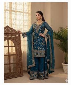 Robe Sharara en soie JMY pour les occasions spéciales, collection mariage et fête - Product Image 2