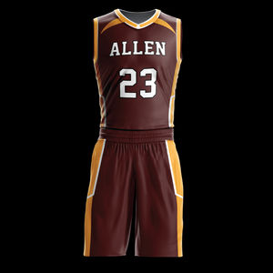 Servicio OEM, Conjuntos de Uniformes de Baloncesto sin Mangas Unisex de Alta Calidad, Cuello en V, Diseño Sublimado Personalizado, Transpirable, Tallas Grandes, Estampado - Product Image 4