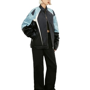Chaqueta de Motociclista Nueva OEM, Gruesa, Estilo Vintage, con Parches de Cuero PU, Fabricada por Triotake Industry - Product Image 6