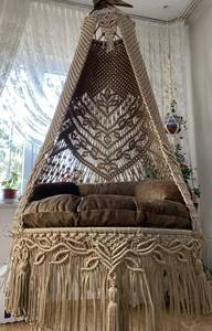 Macrame <b>hanging</b> <b>Chair</b>,Macrame Rocking <b>Chair</b>,Patio <b>swing</b>,Macrame <b>swing</b>,Macrame <b>hanging</b> - Product Image 3