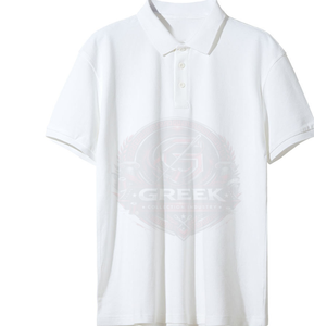 Polo homme élégant et ajusté en tissu mélange de coton doux, avec patte de boutonnage, col côtelé et design moderne - Product Image 1