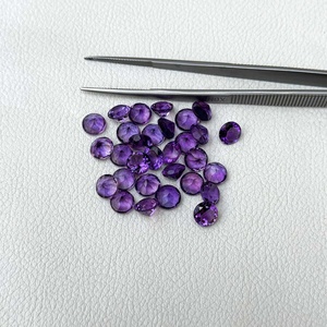 6mm naturel améthyste africaine ronde à facettes pierres précieuses en vrac pour bijoux de mode qualité supérieure fabricant en gros régulier - Product Image 3