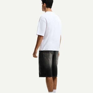 OEM Custom Denim Shorts Premium Style Straight Leg Loose Fit Casual Outwear <b>Baggy</b> Shorts For Men Quick Dry Windproof Denim <b>Jorts</b> - Product Image 2