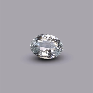 Sky Blue Aquamarine 4.45 Carat Oval Cabochon Faceted Loose Gemstone for Fine Jewelry - Product Image 1