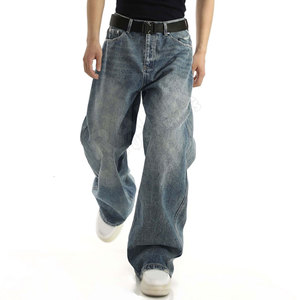 Prix d'usine – Jean baggy délavé pour homme, style streetwear, décontracté et tendance - Product Image 4