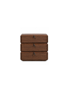 Modern Solid Teak Wooden 3-<b>Drawer</b> <b>Chest</b> Minimalist Bedroom Furniture Floor Mount Durable Home Storage Cabinet - Product Image 1